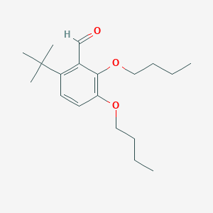 molecular formula C19H30O3 B14349911 2,3-Dibutoxy-6-tert-butylbenzaldehyde CAS No. 91849-53-5