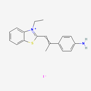 2-[2-(4-Aminophenyl)prop-1-en-1-yl]-3-ethyl-1,3-benzothiazol-3-ium iodide