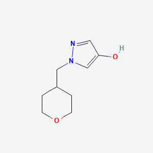 molecular formula C9H14N2O2 B1434993 1-[(oxan-4-yl)methyl]-1H-pyrazol-4-ol CAS No. 1595574-72-3