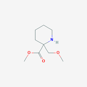 molecular formula C9H17NO3 B1434994 Methyl 2-(methoxymethyl)piperidine-2-carboxylate CAS No. 1890536-82-9