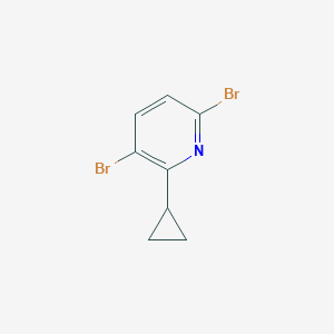 molecular formula C8H7Br2N B1434997 3,6-Dibromo-2-cyclopropylpyridine CAS No. 1256810-82-8
