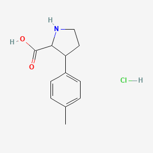 3-(4-Methylphenyl)pyrrolidine-2-carboxylic acid hydrochloride
