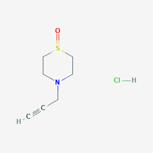 molecular formula C7H12ClNOS B1434999 4-(Prop-2-yn-1-yl)-1lambda4-thiomorpholin-1-one hydrochloride CAS No. 1803586-48-2