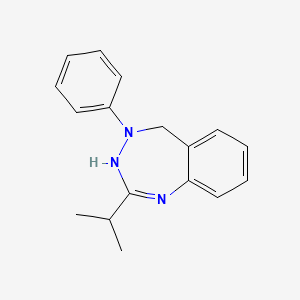 molecular formula C17H19N3 B14350014 4-Phenyl-2-(propan-2-yl)-4,5-dihydro-3H-1,3,4-benzotriazepine CAS No. 90632-01-2