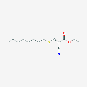 molecular formula C14H23NO2S B14350016 Ethyl 2-cyano-3-(octylsulfanyl)prop-2-enoate CAS No. 90279-76-8