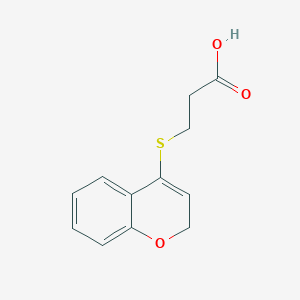 molecular formula C12H12O3S B14350021 3-[(2H-1-Benzopyran-4-yl)sulfanyl]propanoic acid CAS No. 91412-85-0