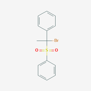 molecular formula C14H13BrO2S B14350024 [1-(Benzenesulfonyl)-1-bromoethyl]benzene CAS No. 94929-78-9