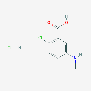 molecular formula C8H9Cl2NO2 B1435003 2-Chloro-5-(methylamino)benzoic acid hydrochloride CAS No. 1803595-66-5