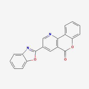 3-(1,3-Benzoxazol-2-yl)-5H-[1]benzopyrano[4,3-b]pyridin-5-one