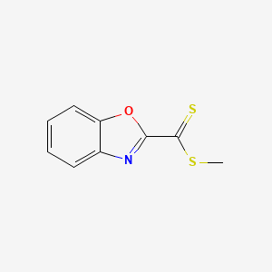 molecular formula C9H7NOS2 B14350072 2-Benzoxazolecarbodithioic acid, methyl ester CAS No. 90298-66-1