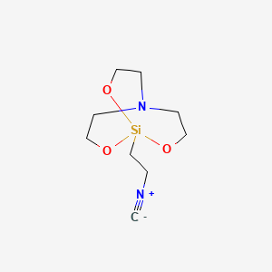 molecular formula C9H16N2O3Si B14350074 1-(2-Isocyanoethyl)-2,8,9-trioxa-5-aza-1-silabicyclo[3.3.3]undecane CAS No. 91732-84-2