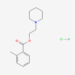 molecular formula C15H22ClNO2 B14350100 2-Piperidin-1-ylethyl 2-methylbenzoate;hydrochloride CAS No. 90259-25-9