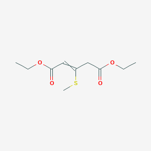 molecular formula C10H16O4S B14350111 Diethyl 3-(methylsulfanyl)pent-2-enedioate CAS No. 90931-62-7