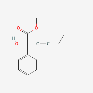 Methyl 2-hydroxy-2-phenylhept-3-ynoate