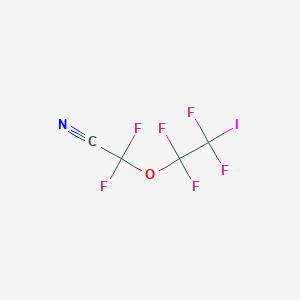 molecular formula C4F6INO B14350150 Difluoro(1,1,2,2-tetrafluoro-2-iodoethoxy)acetonitrile CAS No. 98296-50-5