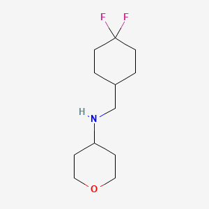molecular formula C12H21F2NO B1435021 N-[(4,4-二氟环己基)甲基]氧杂-4-胺 CAS No. 1870167-33-1
