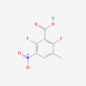 molecular formula C8H5F2NO4 B1435022 2,6-Difluoro-3-methyl-5-nitrobenzoic acid CAS No. 1803582-13-9