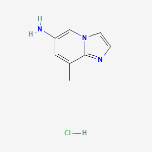 molecular formula C8H10ClN3 B1435026 8-Methylimidazo[1,2-a]pyridin-6-amine hydrochloride CAS No. 1803591-03-8