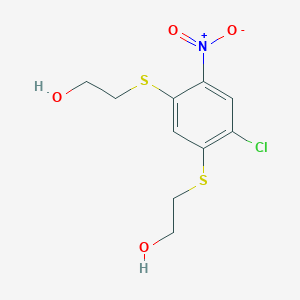 2-[4-Chloro-5-(2-hydroxyethylsulfanyl)-2-nitrophenyl]sulfanylethanol