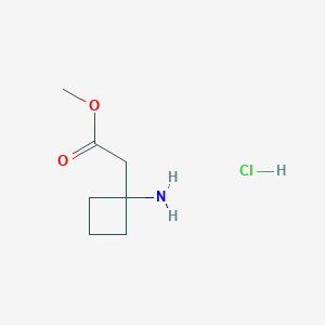 molecular formula C7H14ClNO2 B1435031 Methyl 2-(1-aminocyclobutyl)acetate hydrochloride CAS No. 1584148-97-9