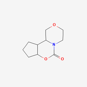 molecular formula C10H15NO3 B1435038 7,12-Dioxa-9-azatricyclo[7.4.0.0,2,6]tridecan-8-one CAS No. 1803610-01-6
