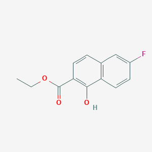 molecular formula C13H11FO3 B1435048 Ethyl 6-fluoro-1-hydroxynaphthalene-2-carboxylate CAS No. 1350662-98-4