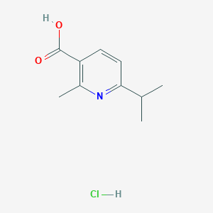 molecular formula C10H14ClNO2 B1435049 2-Methyl-6-(propan-2-yl)pyridine-3-carboxylic acid hydrochloride CAS No. 1803592-94-0