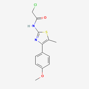molecular formula C13H13ClN2O2S B1435050 2-chloro-N-[4-(4-methoxyphenyl)-5-methyl-1,3-thiazol-2-yl]acetamide CAS No. 457941-62-7