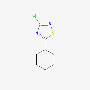 molecular formula C8H11ClN2S B1435062 3-Chloro-5-cyclohexyl-1,2,4-thiadiazole CAS No. 1600287-75-9