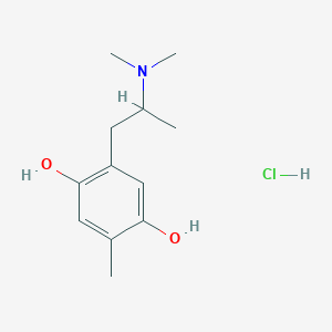 2-[2-(Dimethylamino)propyl]-5-methylbenzene-1,4-diol;hydrochloride