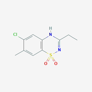 6-chloro-3-ethyl-7-methyl-4H-1lambda6,2,4-benzothiadiazine 1,1-dioxide