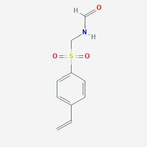 molecular formula C10H11NO3S B14350699 N-[(4-Ethenylbenzene-1-sulfonyl)methyl]formamide CAS No. 91891-12-2