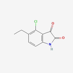 molecular formula C10H8ClNO2 B1435070 1H-吲哚-2,3-二酮，4-氯-5-乙基- CAS No. 1379340-45-0