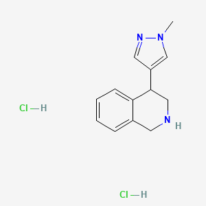 molecular formula C13H17Cl2N3 B1435072 4-(1-methyl-1H-pyrazol-4-yl)-1,2,3,4-tetrahydroisoquinoline dihydrochloride CAS No. 1949816-17-4