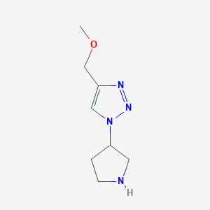 molecular formula C8H14N4O B1435073 4-(methoxymethyl)-1-(pyrrolidin-3-yl)-1H-1,2,3-triazole CAS No. 2034621-14-0