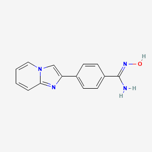 molecular formula C14H12N4O B1435075 N'-Hydroxy-4-imidazo[1,2-a]pyridin-2-ylbenzenecarboximidamide CAS No. 1993512-22-3