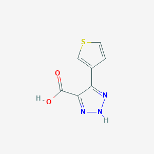 molecular formula C7H5N3O2S B1435078 4-(噻吩-3-基)-1H-1,2,3-三唑-5-羧酸 CAS No. 2091775-74-3