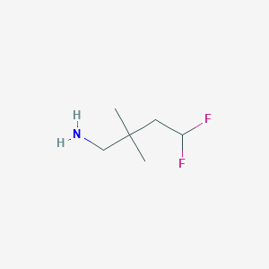 molecular formula C6H13F2N B1435082 4,4-Difluoro-2,2-dimethylbutan-1-amine CAS No. 1851046-01-9
