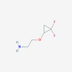 molecular formula C5H9F2NO B1435086 2-(2,2-二氟环丙氧基)乙胺 CAS No. 1955540-99-4
