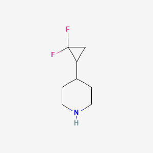 molecular formula C8H13F2N B1435087 4-(2,2-Difluorocyclopropyl)piperidine CAS No. 2092725-85-2