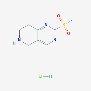molecular formula C8H12ClN3O2S B1435088 2-(Methylsulfonyl)-5,6,7,8-tetrahydropyrido[4,3-d]pyrimidine hydrochloride CAS No. 2061979-77-7