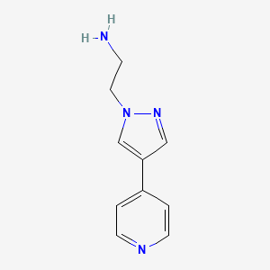 molecular formula C10H12N4 B1435089 2-(4-(pyridin-4-yl)-1H-pyrazol-1-yl)ethan-1-amine CAS No. 1864555-50-9