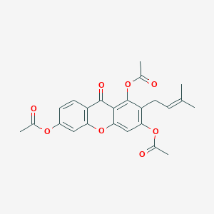 2-(3-Methylbut-2-en-1-yl)-9-oxo-9H-xanthene-1,3,6-triyl triacetate