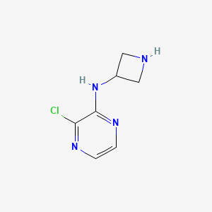 molecular formula C7H9ClN4 B1435099 N-(氮杂环丁-3-基)-3-氯吡嗪-2-胺 CAS No. 2091550-19-3