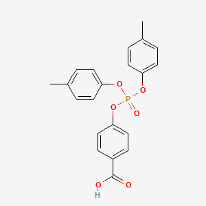 4-{[Bis(4-methylphenoxy)phosphoryl]oxy}benzoic acid