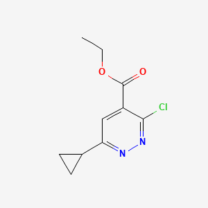 molecular formula C10H11ClN2O2 B1435108 Ethyl 3-chloro-6-cyclopropylpyridazine-4-carboxylate CAS No. 2098113-48-3
