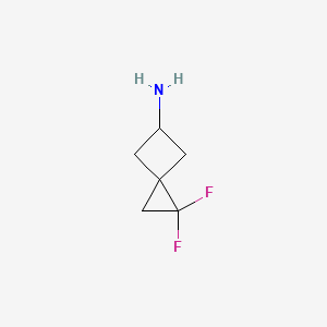 molecular formula C6H9F2N B1435109 1,1-二氟螺[2.3]己烷-5-胺 CAS No. 1955540-33-6