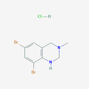 molecular formula C9H11Br2ClN2 B1435113 6,8-Dibromo-3-methyl-1,2,3,4-tetrahydroquinazoline hydrochloride CAS No. 1796928-60-3