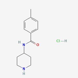 molecular formula C13H19ClN2O B1435115 4-methyl-N-(piperidin-4-yl)benzamide hydrochloride CAS No. 1826551-30-7
