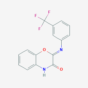 molecular formula C15H9F3N2O2 B14351195 (2Z)-2-{[3-(Trifluoromethyl)phenyl]imino}-2H-1,4-benzoxazin-3(4H)-one CAS No. 90292-15-2